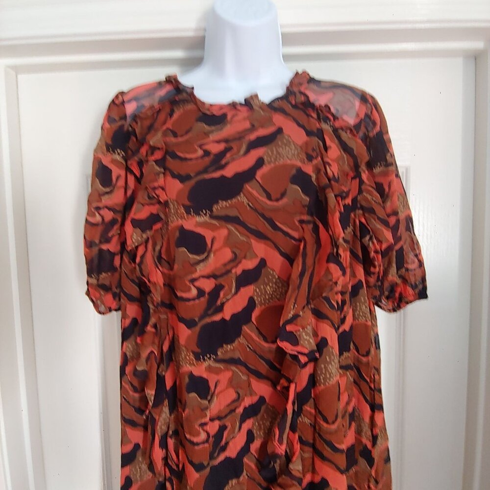 Cleobella Paige Midi Dress | Canyon Multi Ruffle Small / missing the sash - Picture 4 of 13
